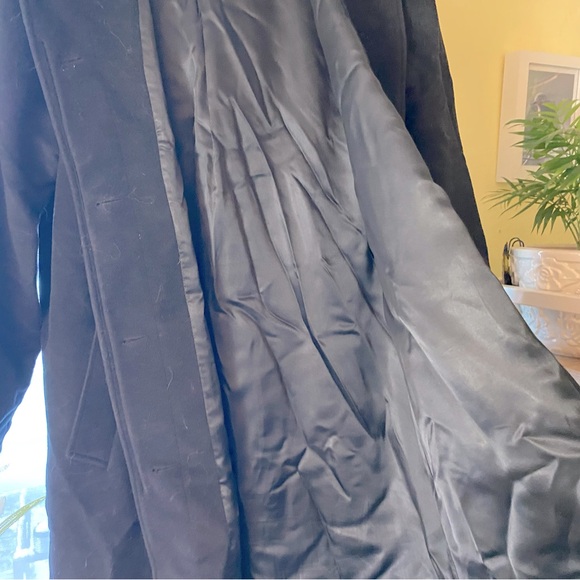 Vintage | Wool Black Hooded Coat - Picture 7 of 9